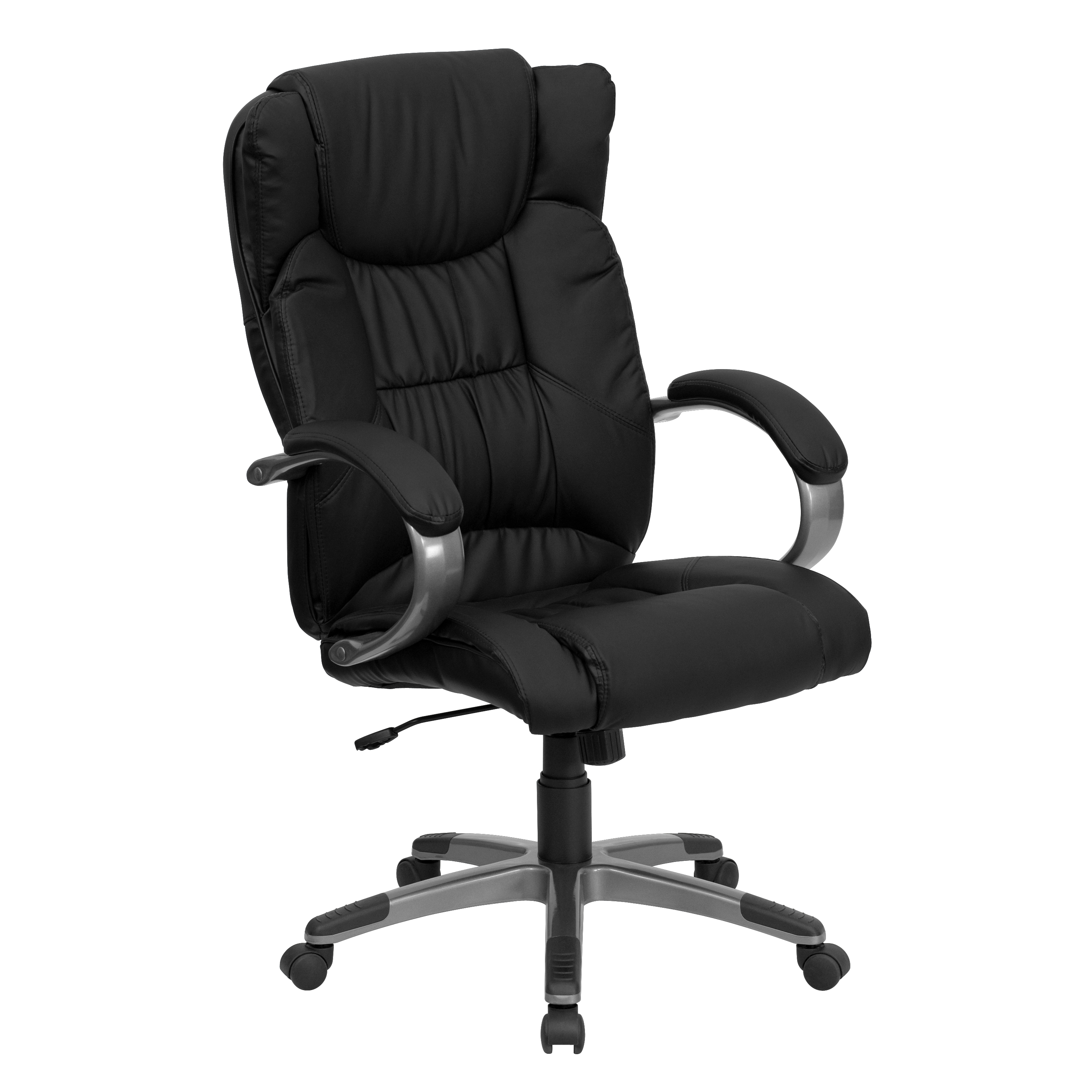 BT-9022-BK-GG High Back Gray Fabric Executive Swivel Chair with Arms 